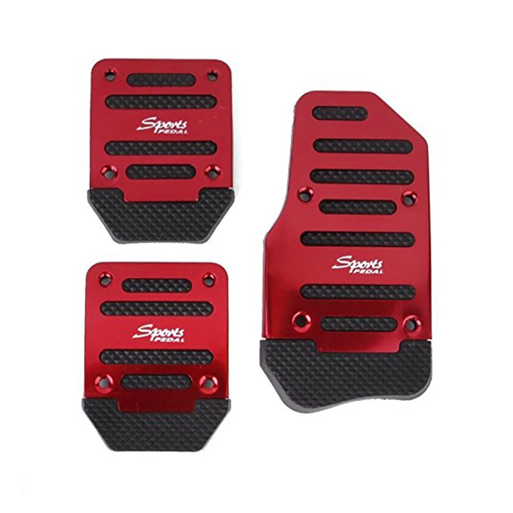 

3pcs Car Vehicle Non-Slip Gas Brake Treadle Clutch Pedal Foot Treadle Cover Pad Manual Pedals Car Accessories