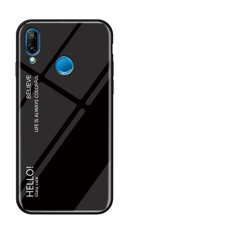 Чехол для nova 3 градиентное закаленное стекло чехол телефона huawei 3i защитный huwei nova3