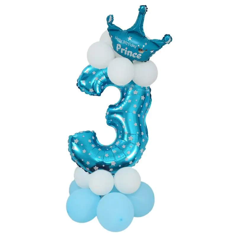

Foil Balloon Number Balloon Latex Balloon Blue Huge Number Balloon Baby Shower Party Kids Birthday Decoration Number 3