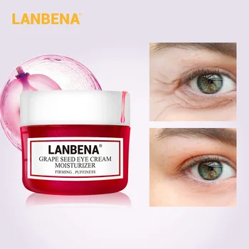 

LANBENA Grape Seed Eye Cream Fading Fine Lines Dark Circle Removing Eye Puffiness Nourishing Moisturizing Firming Anti-Aging 20g