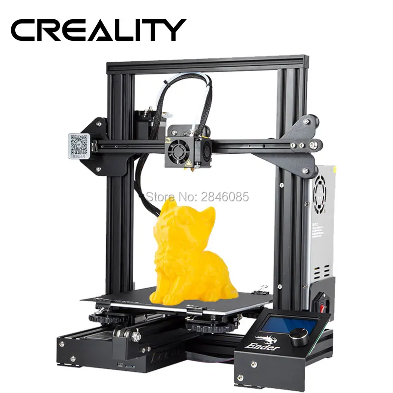 2019 CREALITY 3D طابعة Ender-3/Ender-3X ترقية الزجاج المقسى اختياري ، v-فتحة استئناف الطاقة فشل الطباعة DIY كيت مرتع