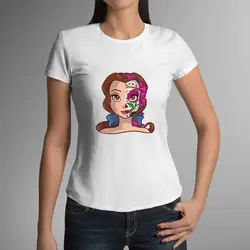 Футболка женская Печать на футболках с короткими рукавами футболка подводный принцесса хипстер