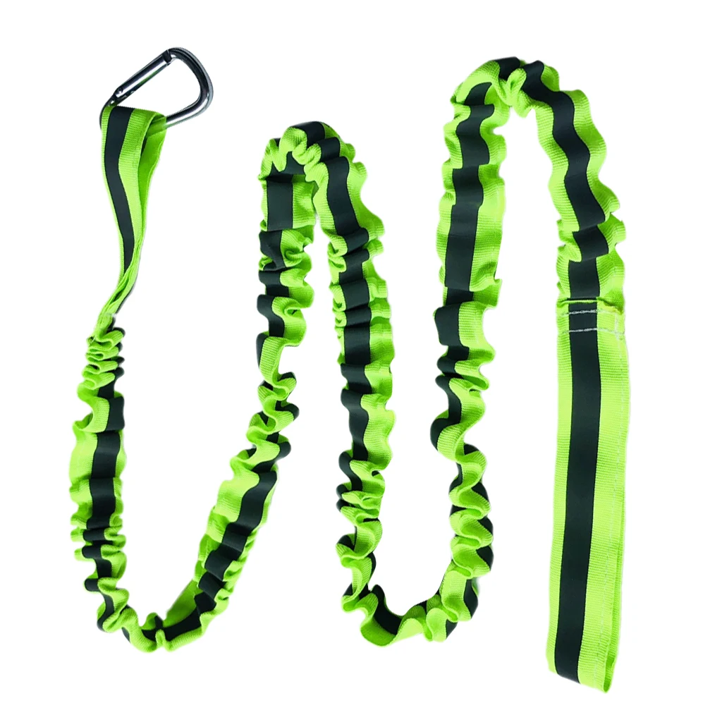 

Adjustable Kayak Boat Fishing SUP Safety Rod Paddle Leash Coiled Lanyard Green