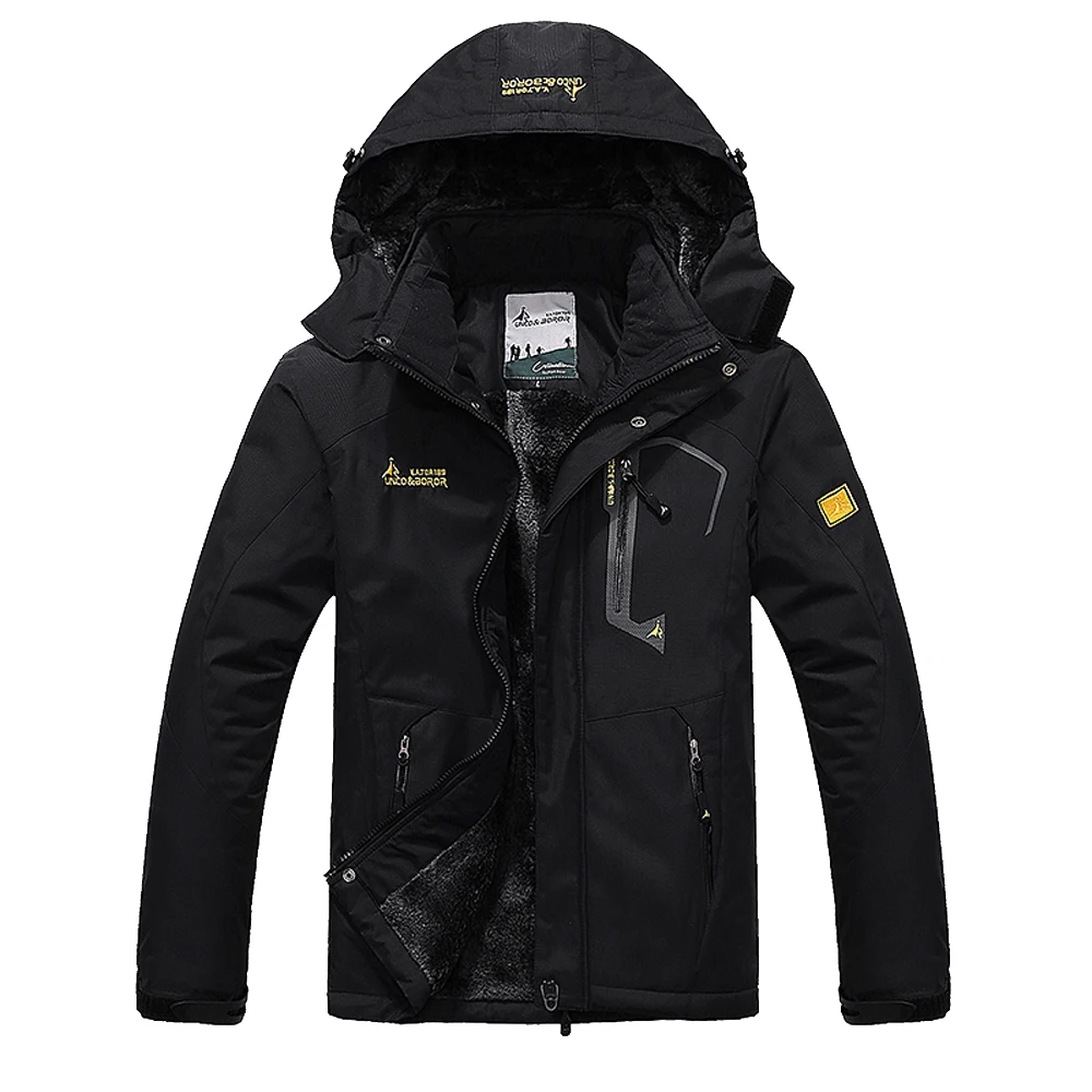 

2018 Men Winter Inner Fleece Waterproof Windproof Hiking Skiing Jacket Male Outdoor Sport Warm Coat Camping Trekking Hard Shell