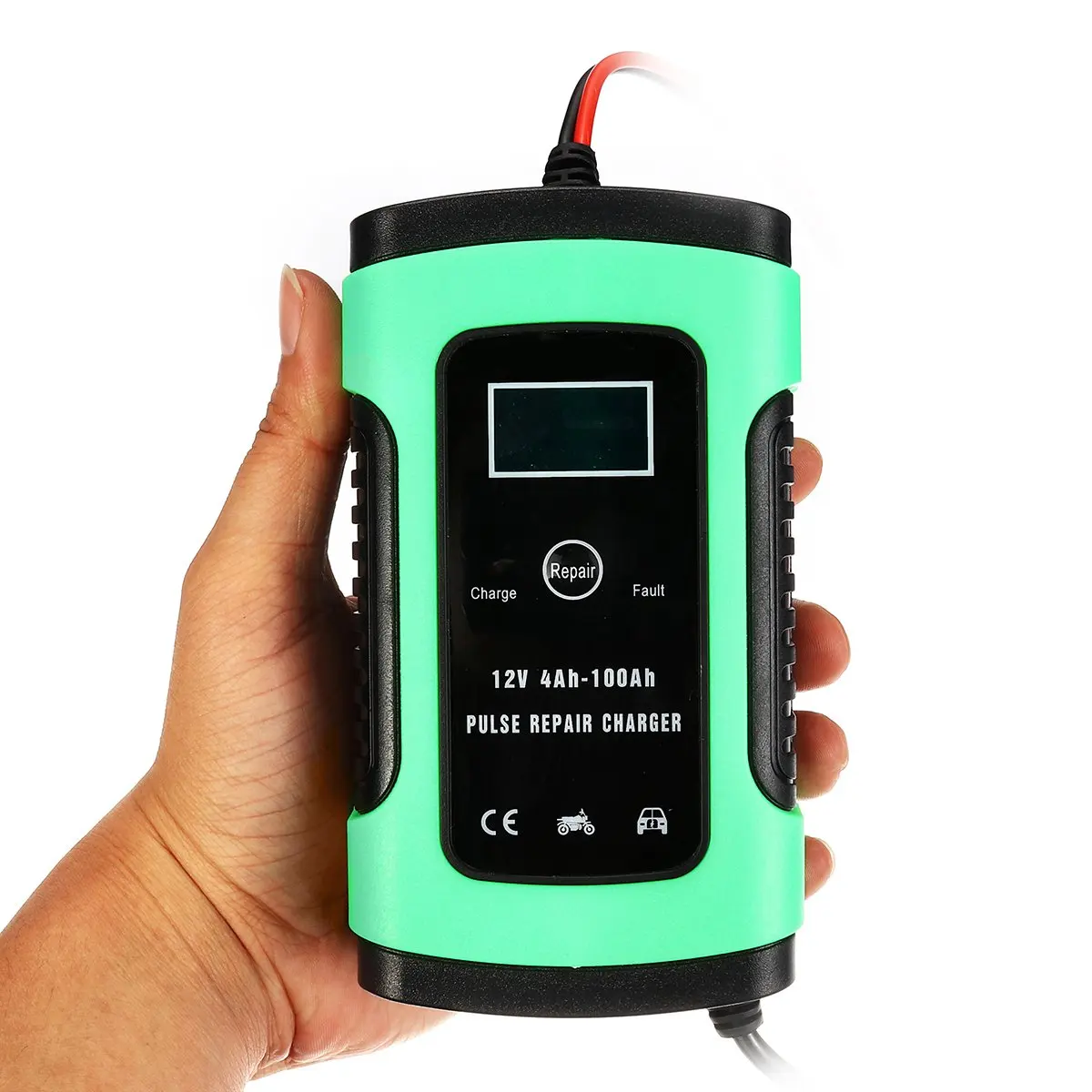 12V 5A Auto Car Intelligent Battery Charger Jump Starter LCD Intelligent 100-240V 100AH Pulses Repair Type