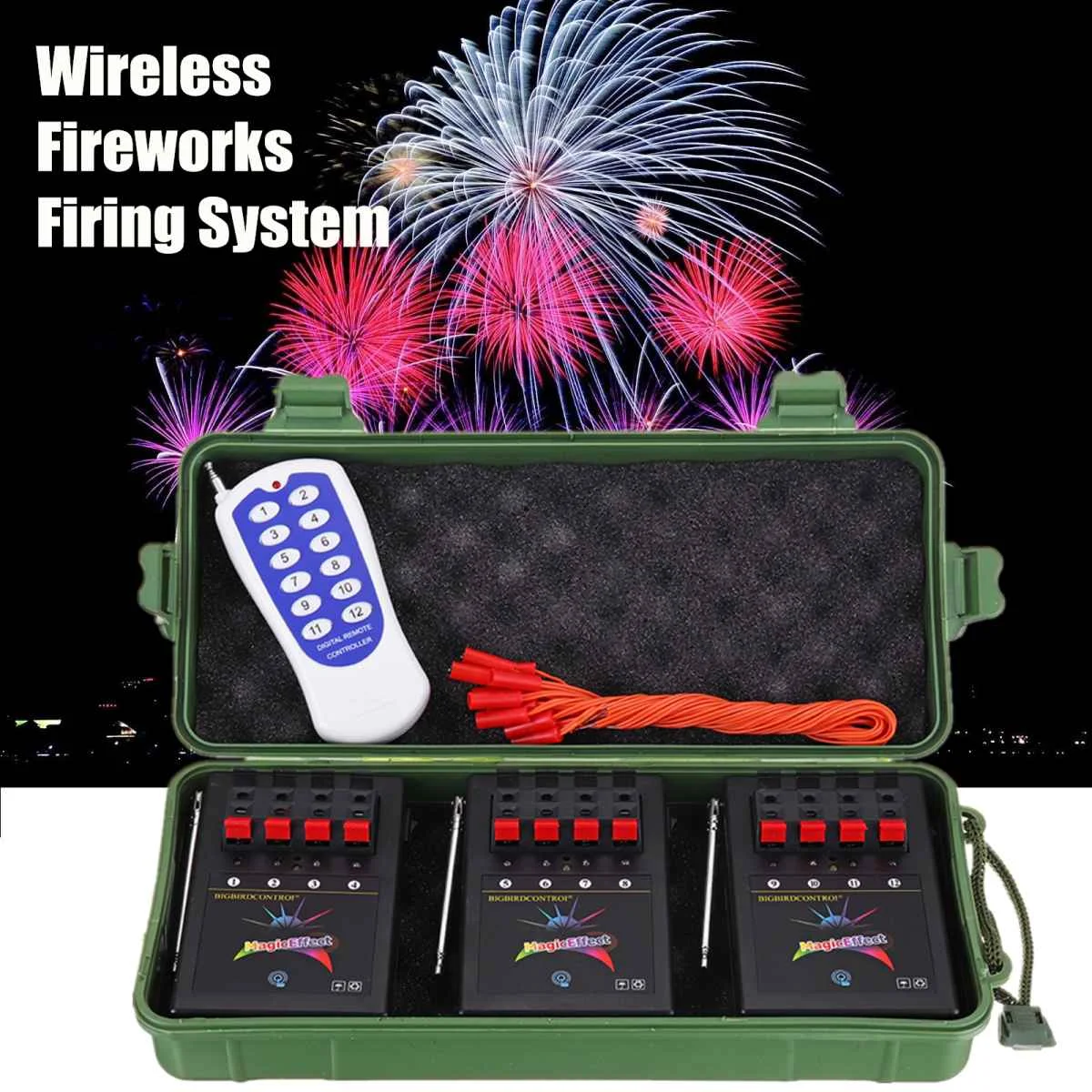

12CH Wireless Fireworks Firing System Tools Kit Remote Control Switch Electric Igniter Christmas New Year Party Events Supplies