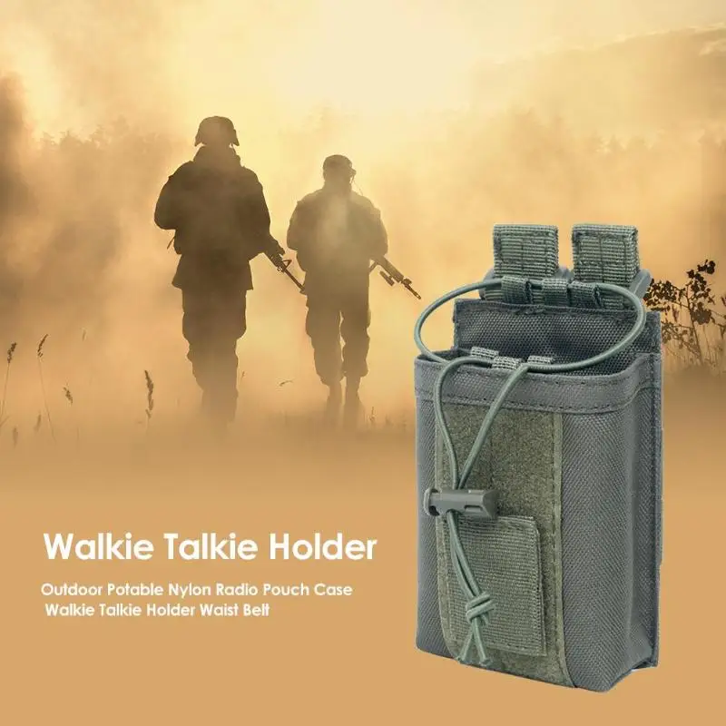

Potable 1000D Nylon Radio Pouch Case Hunting Bag Walkie Talkie Holder Waist Belt Bag for Outdoor Climping Hiking