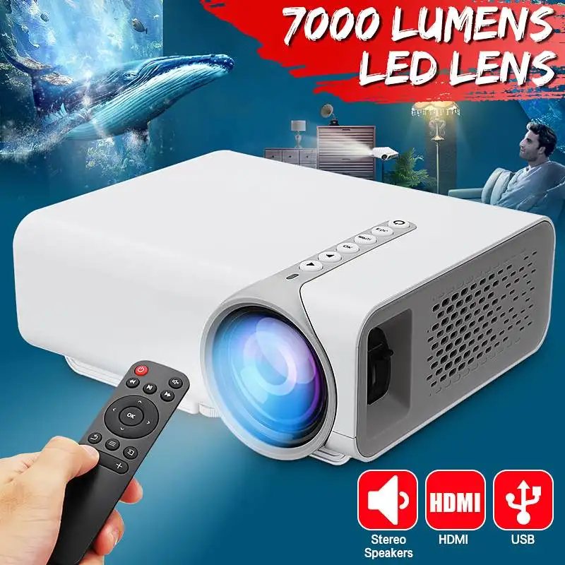 

YG520 projector Home portable mini HD 1080P projector For Home Theater System Movie Video Projector With HDMI VGA AV USB Wired
