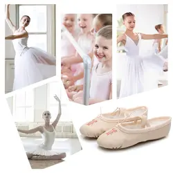Балетки для девочек кожаные балетные туфли парусиновая танцевальная обувь танцевальная гимнастика спортивные тренировочные тапочки для
