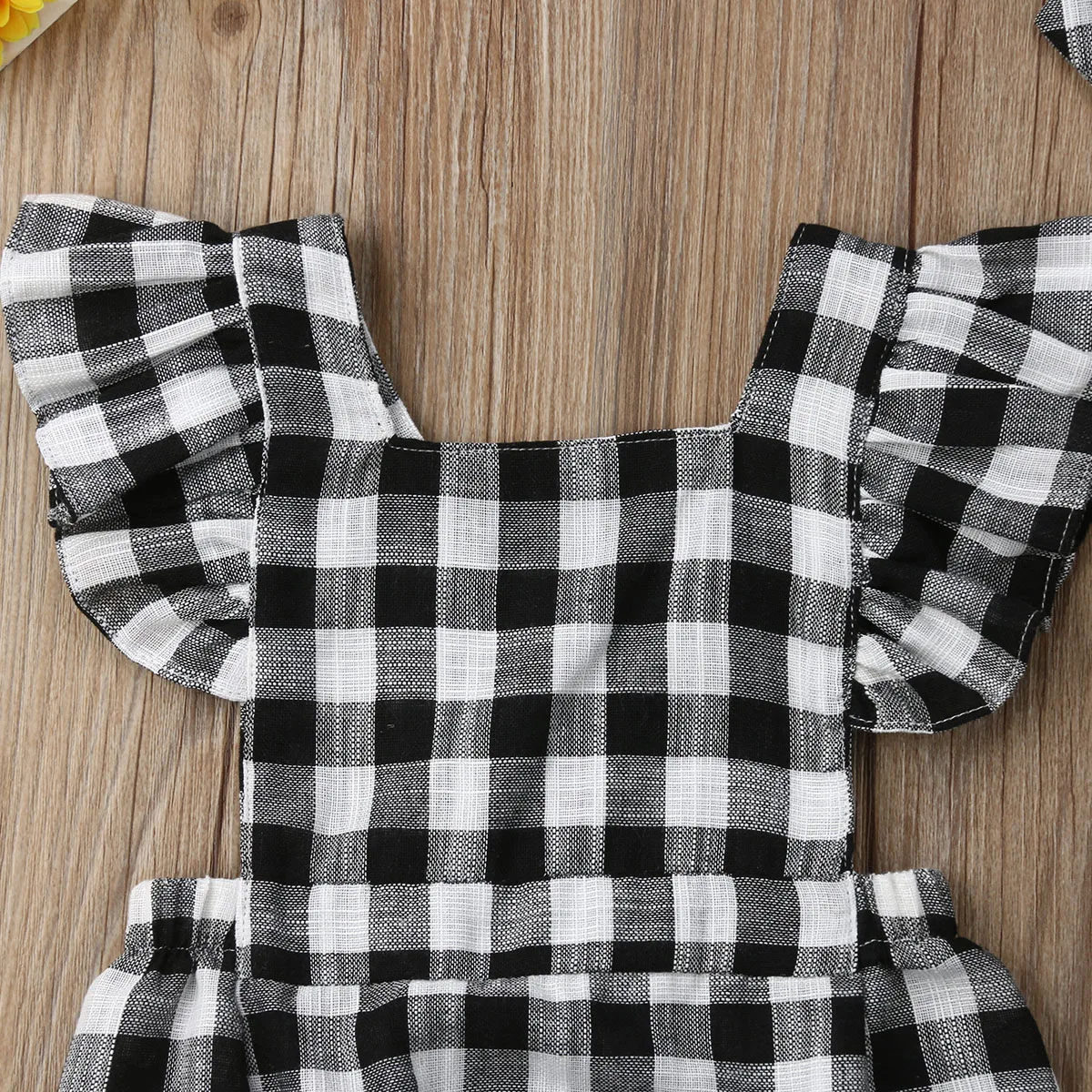 Emmababy/Летний хлопковый комбинезон в клетку для маленьких мальчиков и девочек без