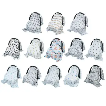 

Baby Safety Seat Sun Visor Sunshade Cotton Mesh Breathable Windproof Stroller Cover Sun Protector Multi-functional Car Cover