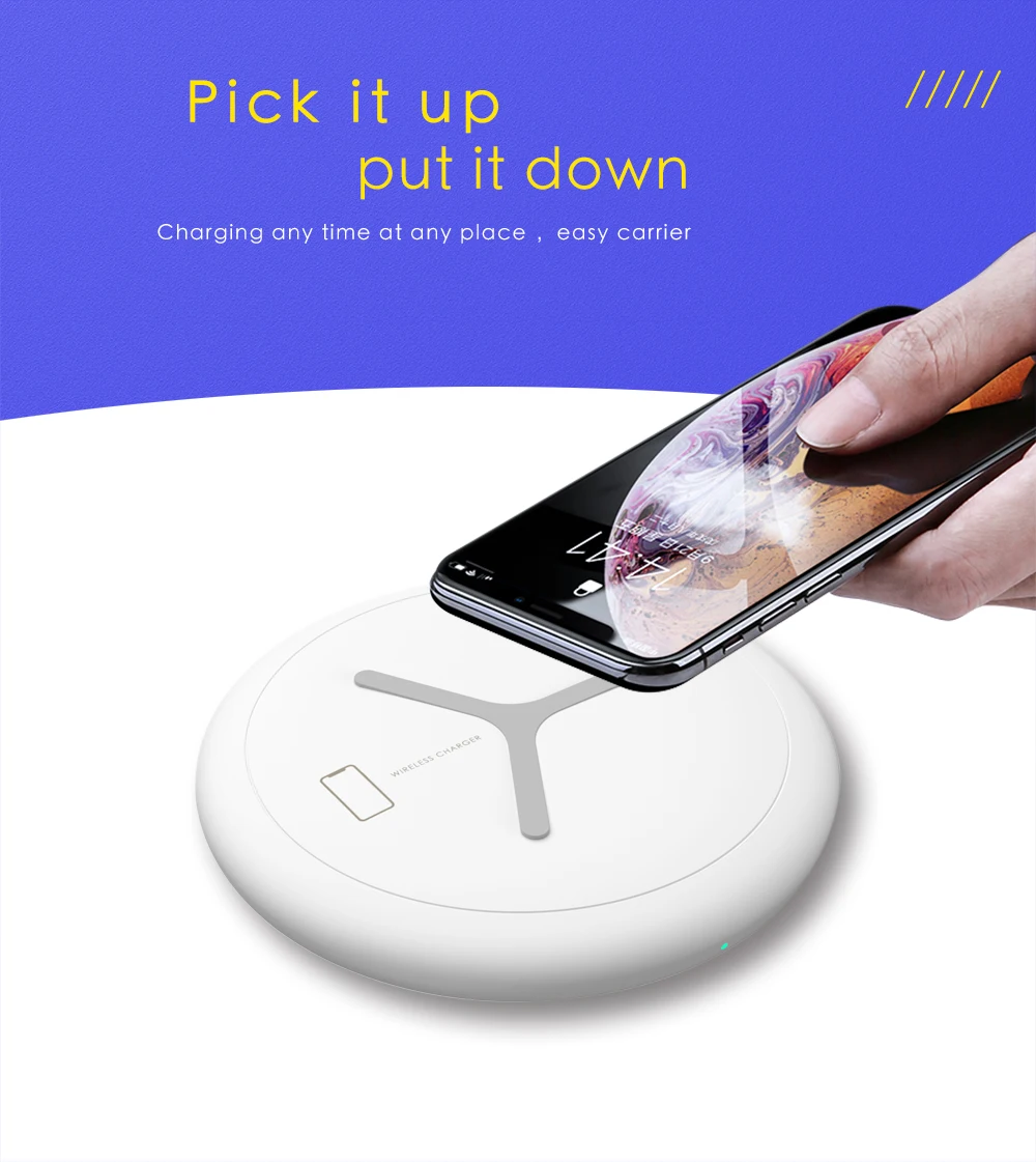 

KISSCASE 2in1 Qi Wireless Charger For iPhone XS Max XR X Samsung Fast Wireless Charging Pad For iWatch 3 2 Desktop Charger