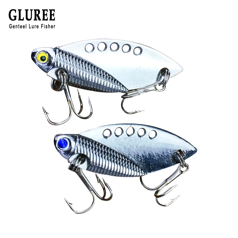 GLUREE 10Pcs/Lot 5cm 10g Metal VIB Fishing Lures Vibration Zinc Alloy Spoon Lure Crankbait Bass Artificial Bait Tackle | Спорт и