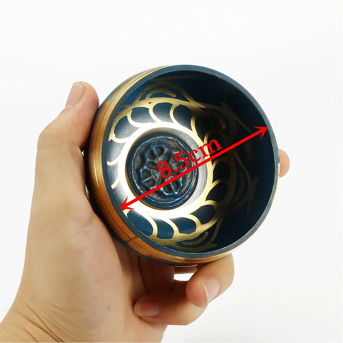 Singing Bowl Chakra Meditation 8.5cm Tibetan Buddhism Yoga Healing Relaxation Low Frequency Sound D