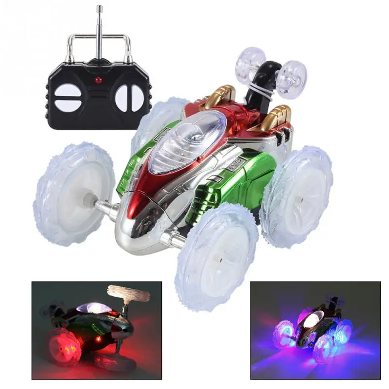 

360 Tumbling Electric Controlled RC Stunt Dancing Car Flashing Light Dasher Vehicle Kids Remote Control Toy 15*10*8.5cm