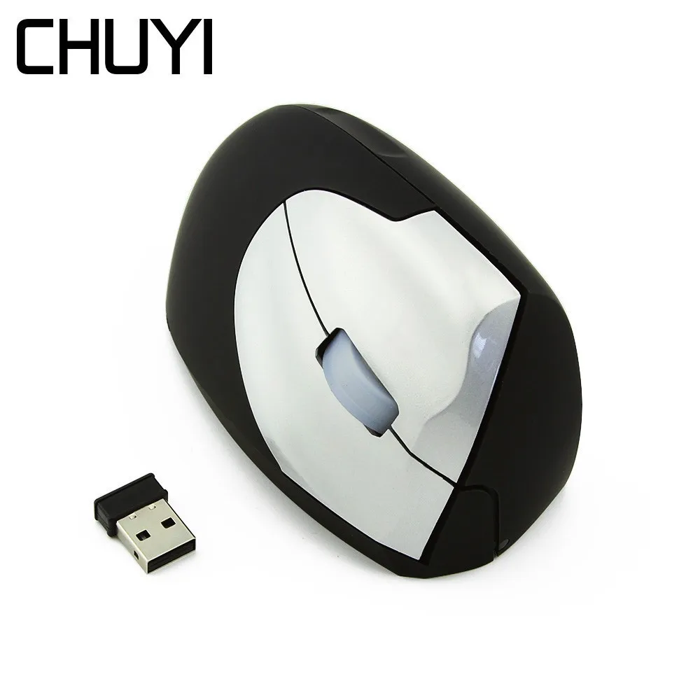 Беспроводная Вертикальная мышь CHUYI игровая с регулируемым DPI эргономичная
