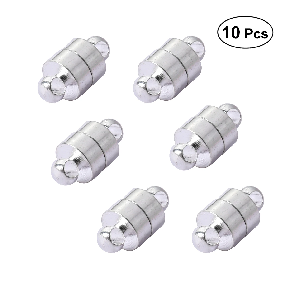 

10pcs Small Strong Magnetic Clasps Connector Magnetic Fastenter for DIY Jewelry Necklace Bracelet Anklets (Silver)