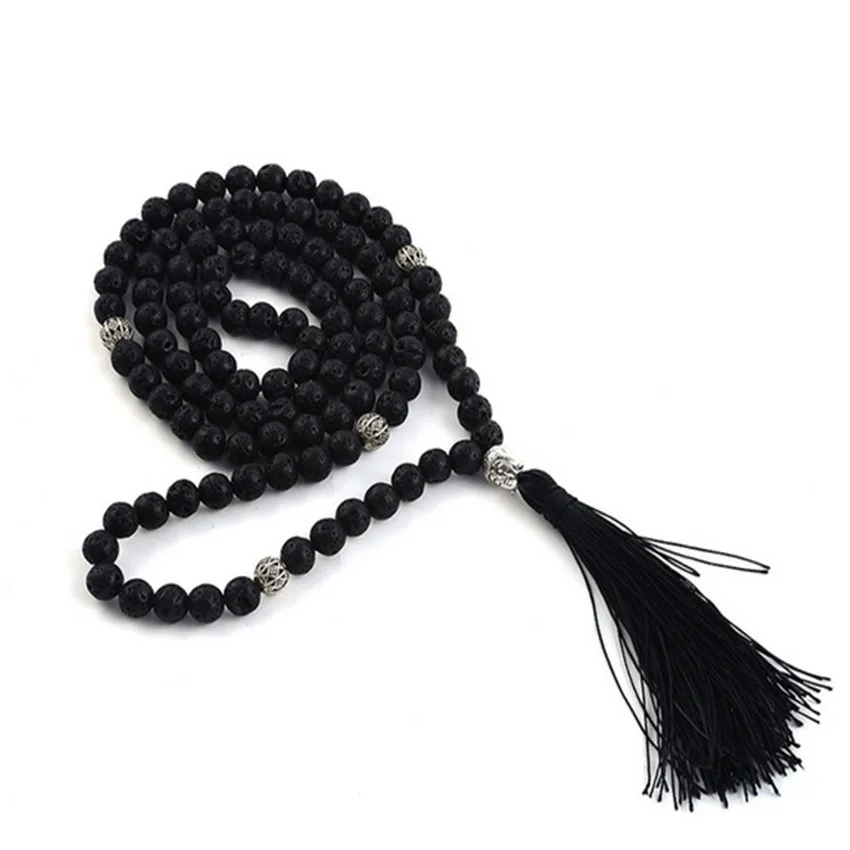 

8mm volcanic mala bracelet Fancy MONK Wristband chain Sutra new Hot Lucky Meditation Healing yoga pray Bless energy