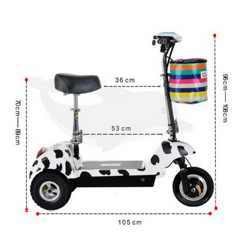 Clearance 261005/Adult mini folding electric scooter / ladies battery car / two wheel scooter/Anti-skid handle/Mini electric car / 3