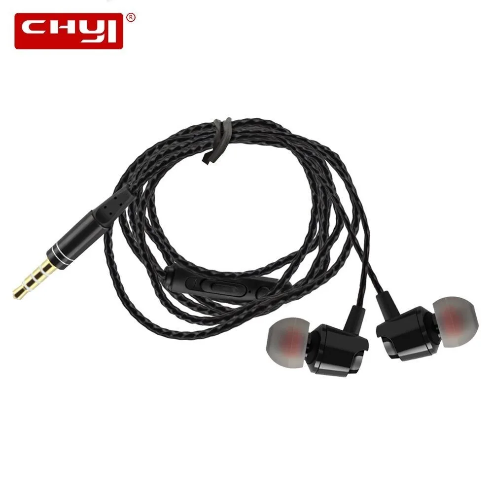 

CHYI black subwoofer pc headset x earphone wired earphone Headset for iPhone earphones for Samsung auriculares for airpods
