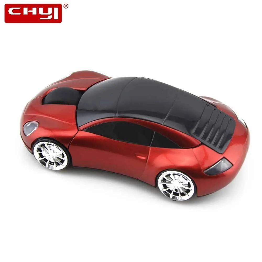 CHYI Автомобильная беспроводная мышь Mini 3D мультяшная автоматическая оптическая