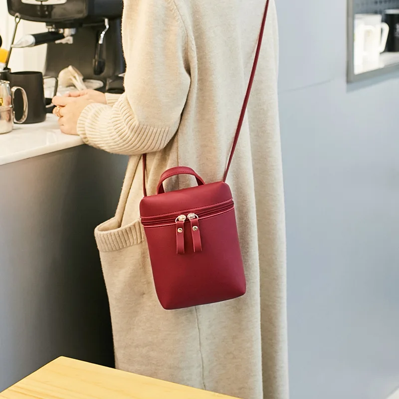 

2019 New Casual Small Women Pouch Bag Female Crossbody Messenger Bags Sling Shoulder Bucket Bag Mini Phone Pack for Teenage Girl