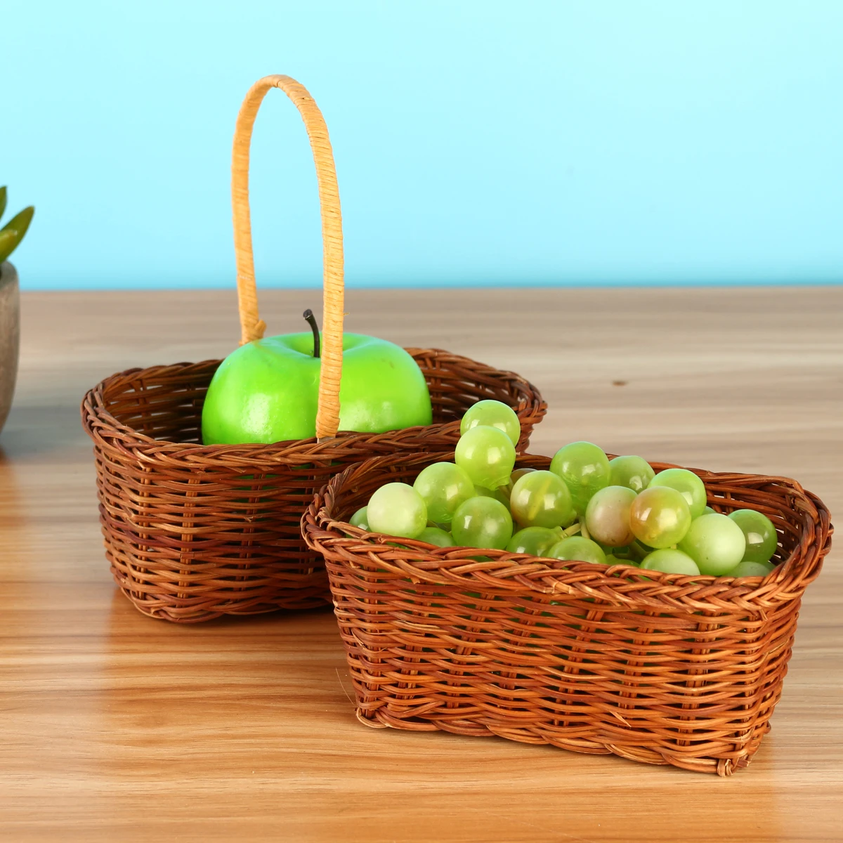 

Mini Eggs Basket Storage Basket Case Kids Toys Organizer Photo Props Home Desktop Decoration Easter Party Decoration 2 Types