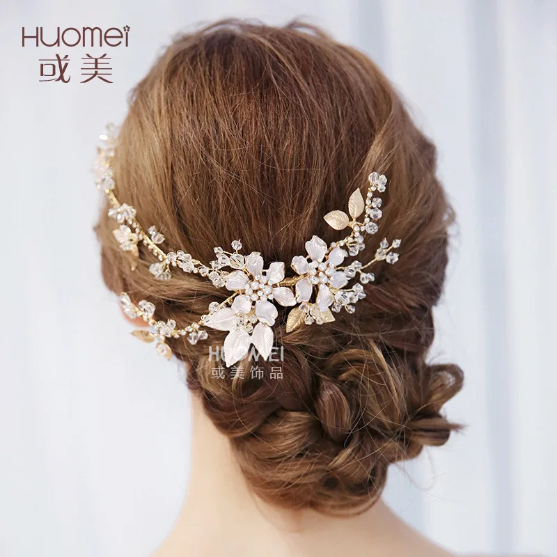 

2018 New Pattern Beautiful Bride Headwear Jewelery Wedding Dress Crystal Hair Comb Bride Photograph Acccessories Hot Sell s8110