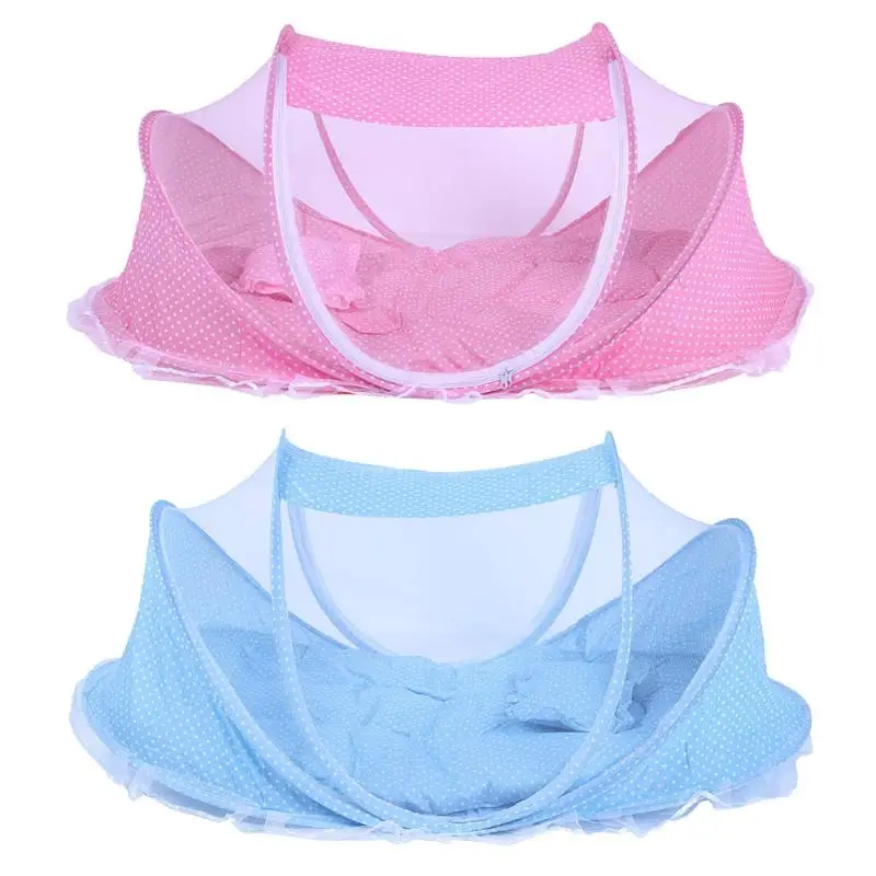 

Baby Bedding Crib Netting Folding Baby Music Mosquito Nets Bed Mattress Pillow Three-piece Suit For 0-2 Years Old Children