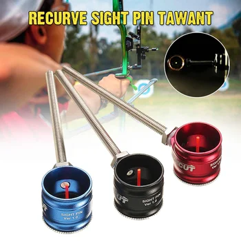

1Pc Tawant Acrylic Fiber y Sight Bar Recurve Bow Arrows Aiming Point Pin Aluminum + Stainless Steel Black Red Blue
