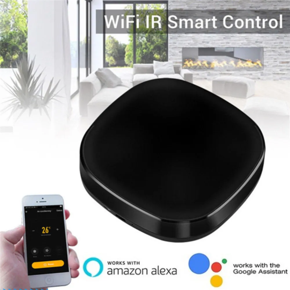 

Mini WiFi Smart Remote Controller Universal Intellegent Switch IR Home Automation Voice Control Work with Alexa IFTTT Google