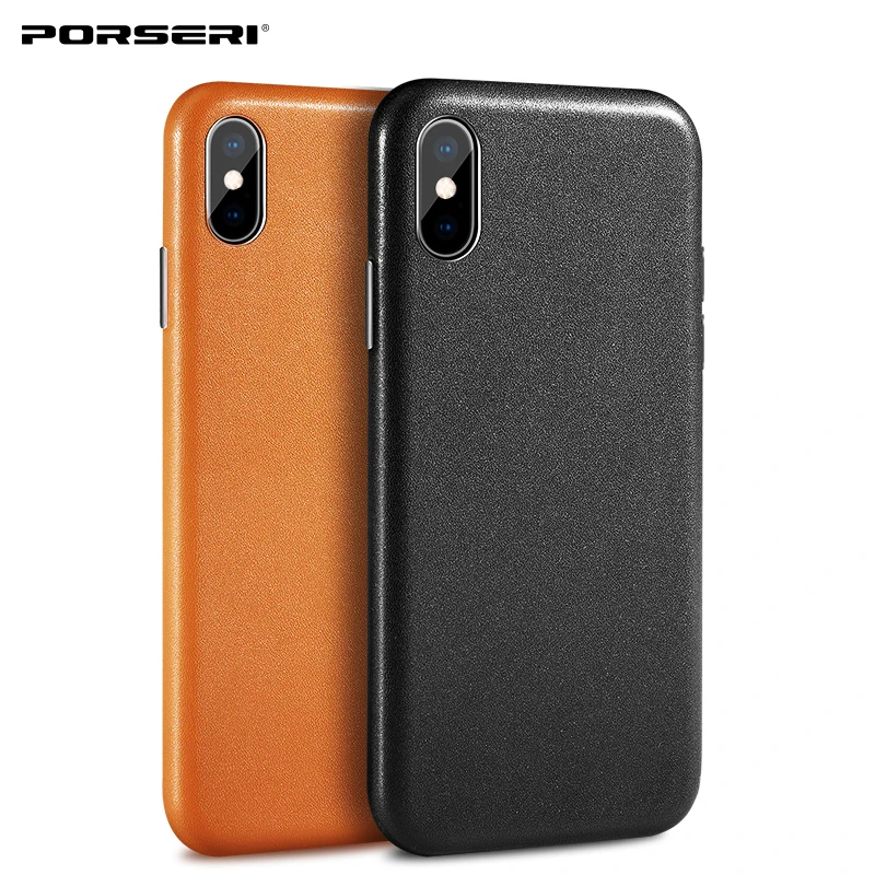 PORSERI кожаный чехол для IPhone X XS 5 8 XSMax 6 мужчин и женщин бизнес аксессуар защитная