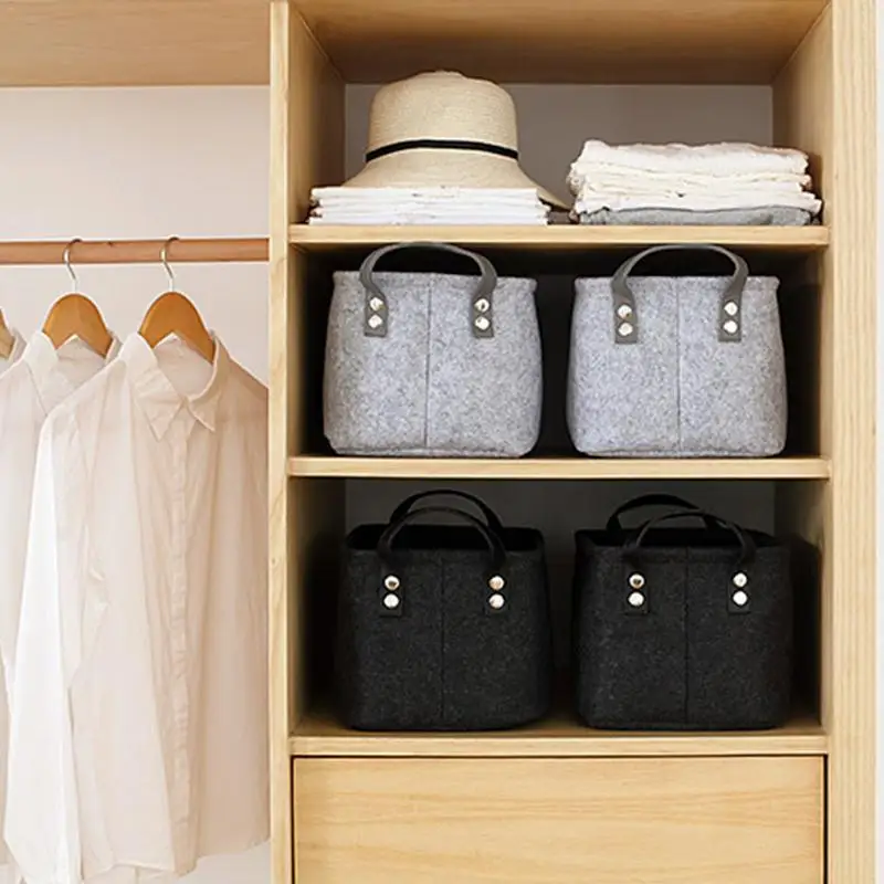 Kaufen Fühlte Spielzeug Buch Lagerung Box Faltbare Wäsche Korb Schmutzige Kleidung Halter Lagerung Korb Hause Textil Licht Dark Grau Box