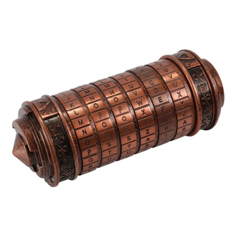 

Storage Lock Box Letter Password Combination Lock Retro Birthday Valentine Gift Box Cylinder Lockbox Da Vinci Code Alphabet Lo