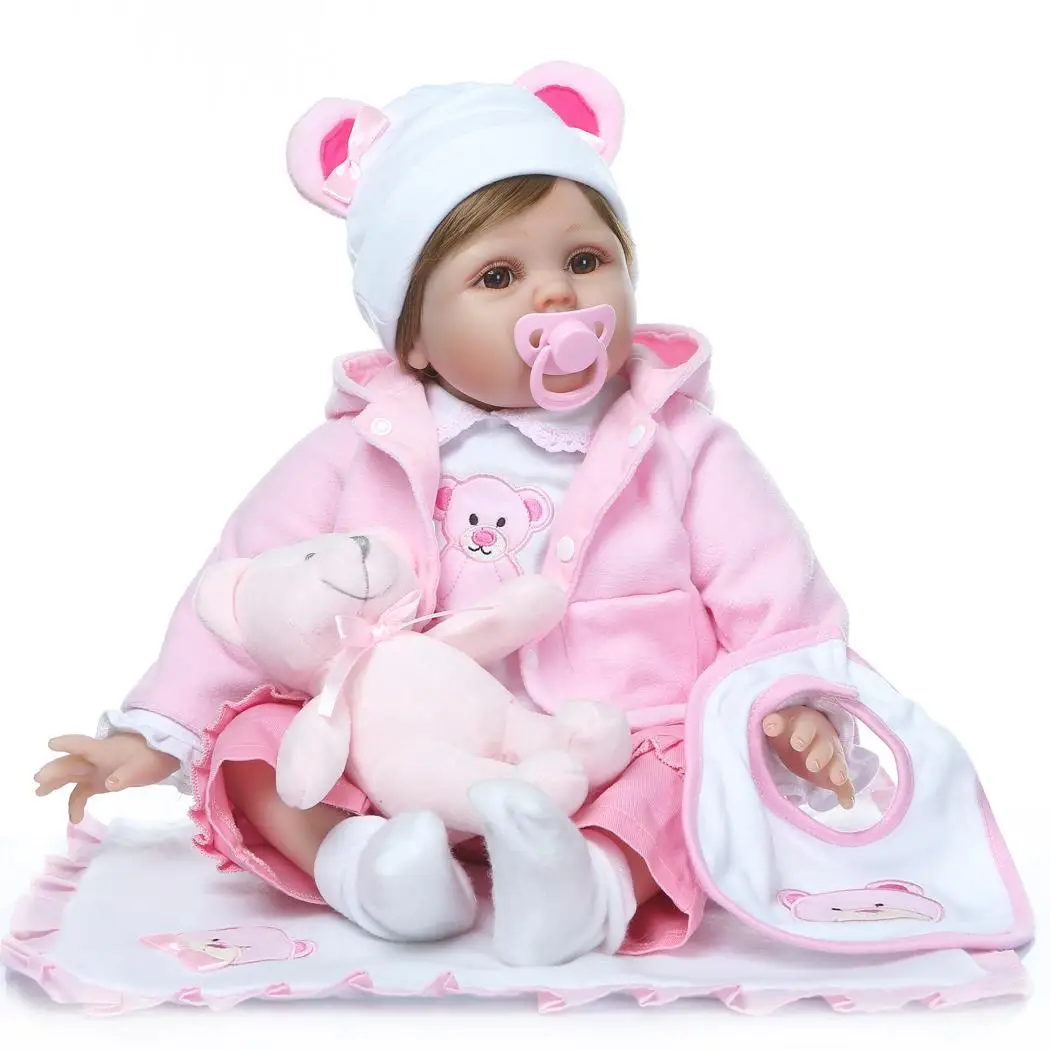 

Kids Soft Silicone Realistic With Clothes 2-4Years Collectibles, Gift, Playmate Reborn Baby Opened Eyes Doll