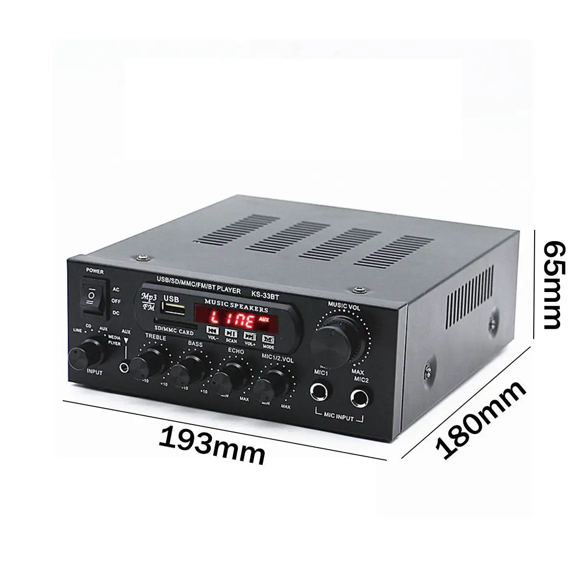 AMPLIFICADOR DE POTENCIA DE Audio Hifi bajo de 1000W amplificador de cine en casa para altavoces Subwoofer