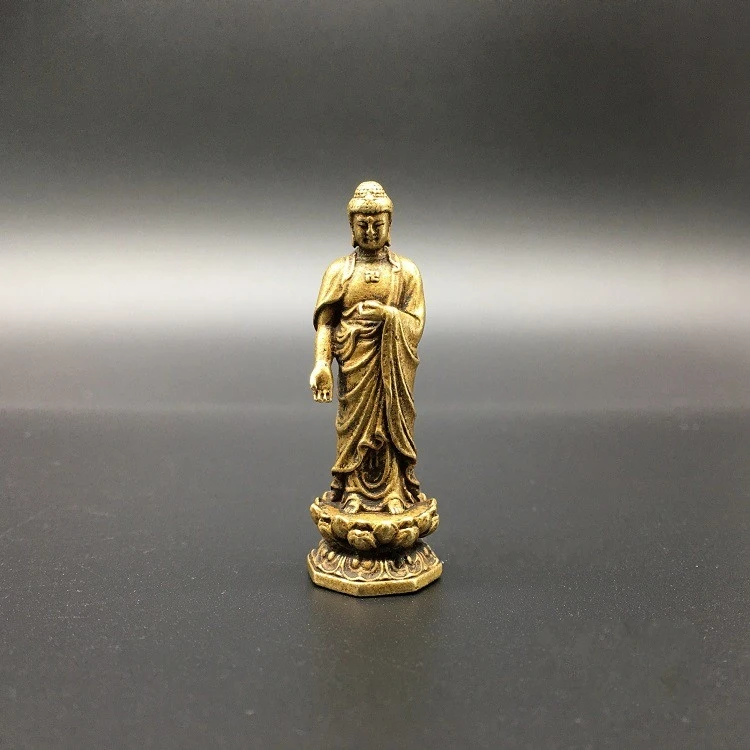 

Collectable Chinese Brass Carved Buddha Sakyamuni Exquisite Small Statues