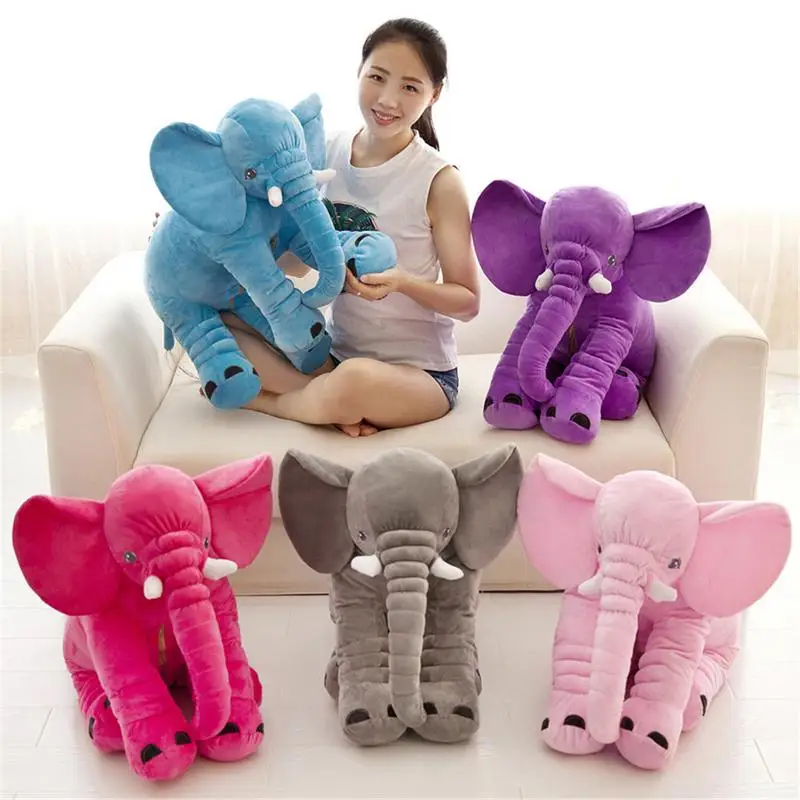 

Cartoon Elephant Shaped Pillow Quilt Dual Use Car Cushion Multi-Functional Cushion Folding Blanket for Nap Air Conditioning Room
