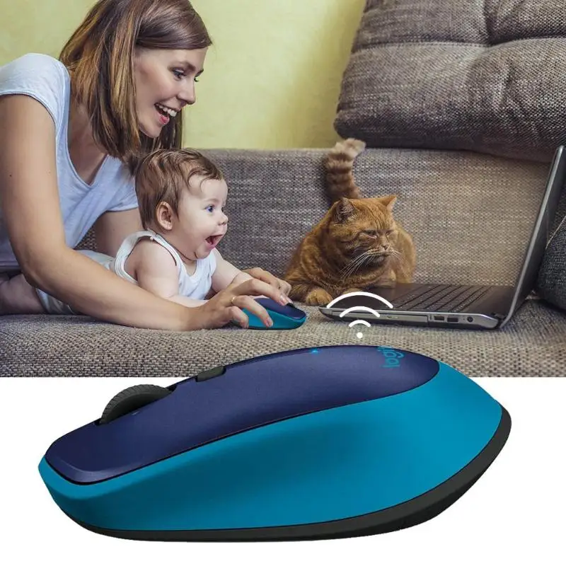 Беспроводная мышь logitech M336 Bluetooth 3,0, Мыши для ноутбуков изогнутой формы с резиновой рукояткой, компактный мобильный дизайн для Windows 7/8/10