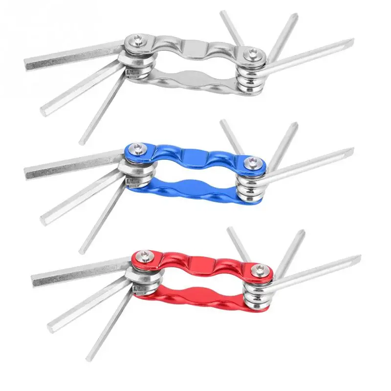 buy 6 in 1 Multifunctional Bicycle Mountain Bike Repair Tool Set Kits Cycling Hex Key Wrenches
