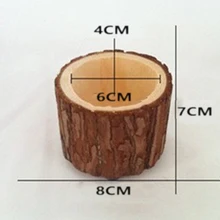 Hot Deals 1pcs Wooden Succulent Planters Small Pots Box Tray
