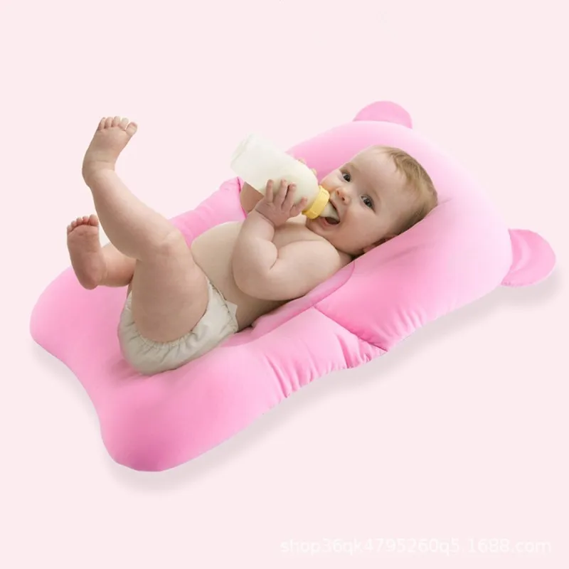 Прекрасный подушка для купания младенцев Ванна Складная мультфильм сиденье коврик для ванной надувной матрас для ванны Поддержка анти-Противоскользящие коврики коврик Baby Care Bebe
