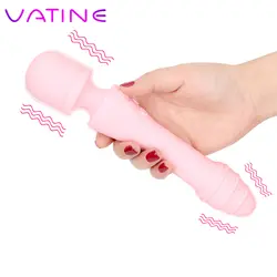 VATINE G spot вагинальный массаж 7 скоростей нагрева дилдо двойной вибрации клитор стимулятор секс игрушки для женщин Lesbian AV волшебная палочка