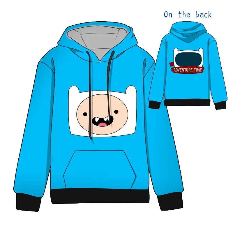 

Hot Anime Adventure Time with Finn and Jake Cotton Cosplay Hoodies Standard Hooded Winter Tops Unisex funny Sweatshirts