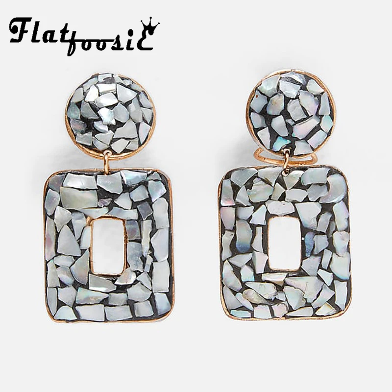 

Flatfoosie 2019 New Geometric Za Drop Long Earrings for Women Designs Handmade Bohemian Wedding Dangle Earring Party Jewelry