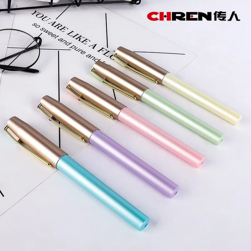 

Gift Box candy color Metal fountain Pen Correct Multicolor Student Practise Calligraphy Pen Suction Ink Iraurita The Nib