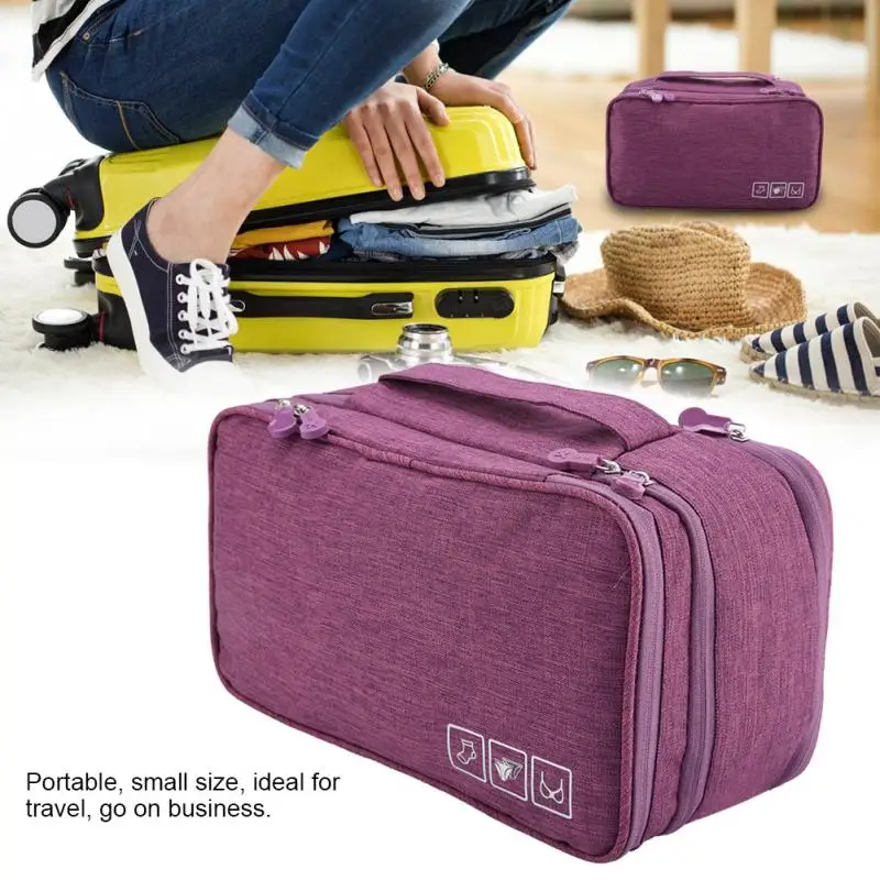 

Household Storage Bag Travel Necessity Accessories Underwear Clothes Bra Organizer Cosmetic Makeup Storage Pouch Case