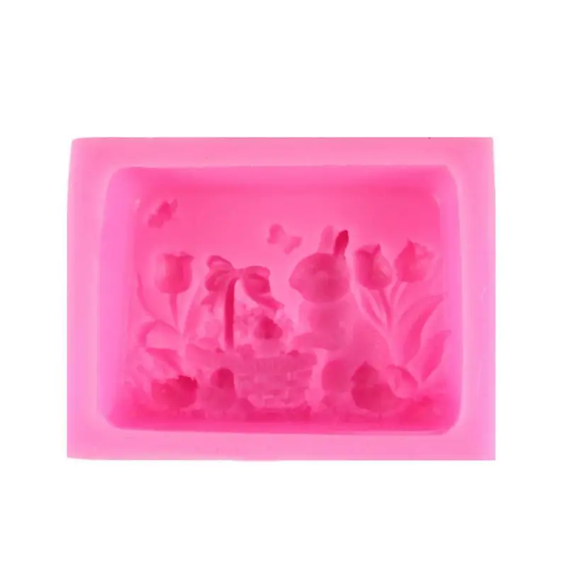 

Diy Easter Bunny Soap Silicone Mold Kitchen Fondant Cake Decoration Mould Easy Release Chocolate Candy Baking Tools