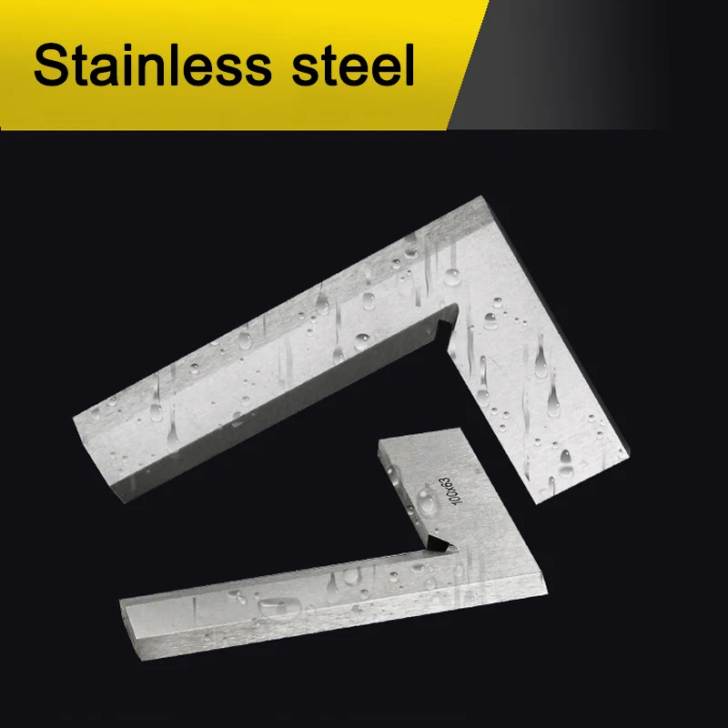 

1 Pcs 100mm x 63mm Woodworking L Shaped Beveled Edges Try Square Ruler Measuring Tool JDH99