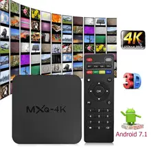 

MXQ 4K Android 7.1 Smart TV Box Rockchip RK3229 Quad Core 1G+8G 2.4G WIFI DLNA Set-top Box Media Player High Quality Accessory